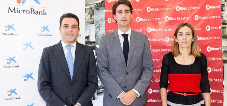 Bilbao Ekintza y MicroBank suscriben un convenio de colaboración para incentivar la actividad emprendedora