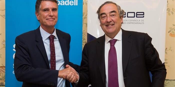 Banco Sabadell y la CEOE ponen en marcha una línea de financiación de 10.000 millones de euros para empresas